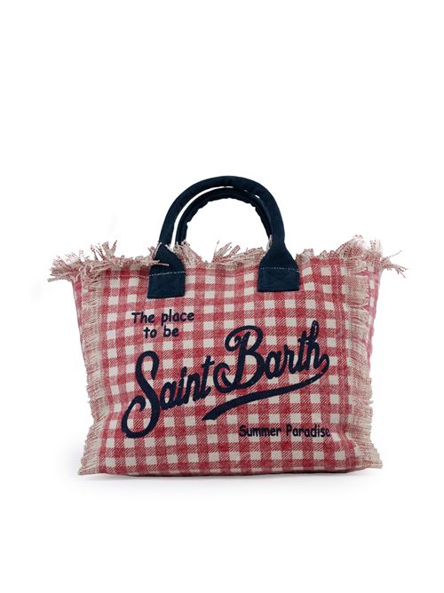 Borsa Colette Vichy in tela di cotone a quadri Rosso/Bianco Mc2 Saint Barth | COLETTE04199H VICHY 41